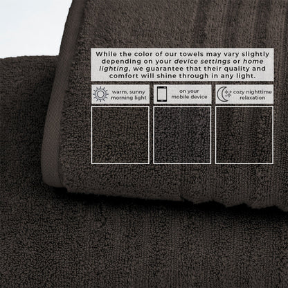 Karina Collection Luxury Combed Cotton Ribbed Bath Towel Set – view 209