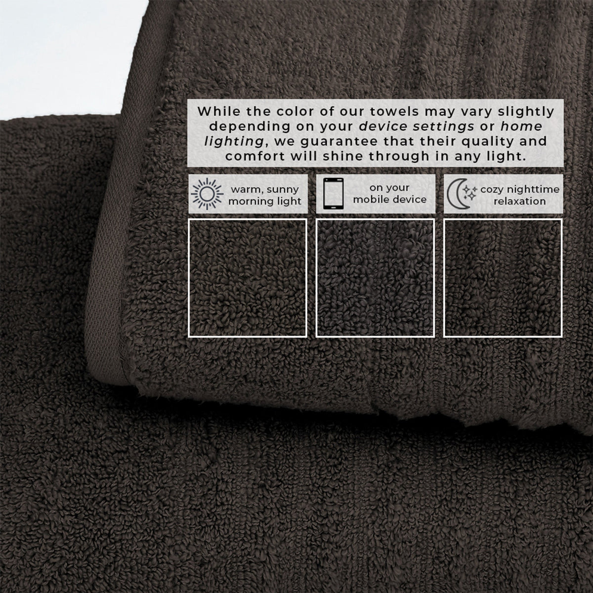 Karina Collection Luxury Combed Cotton Ribbed Bath Towel Set – view 203