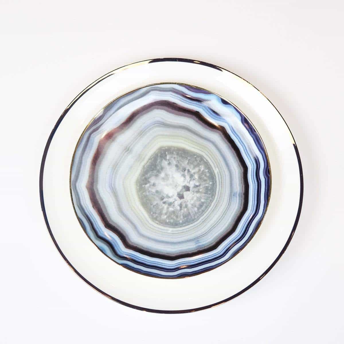 Le Sofra Narrow Gold Rim Fine Bone China Dinner Plates, Set of 4 – view 5
