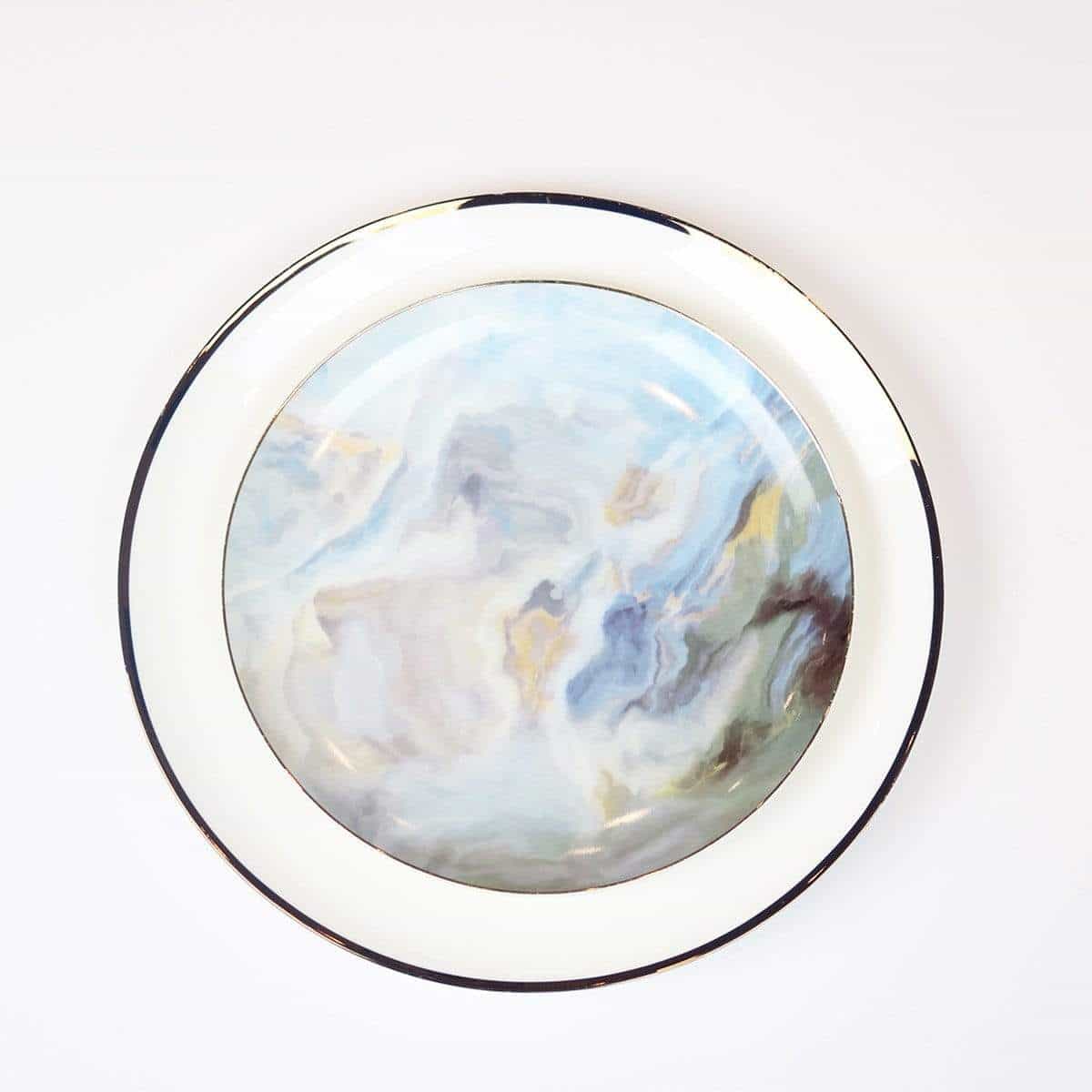 Le Sofra Narrow Gold Rim Fine Bone China Dinner Plates, Set of 4 – view 6