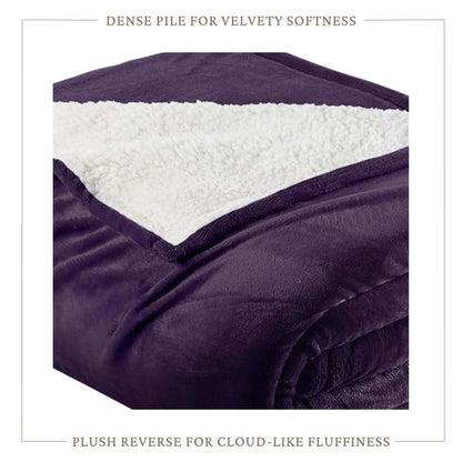 Sherpa Fleece Collection Velvet Plush Sherpa Bed Blanket, Reversible – view 49
