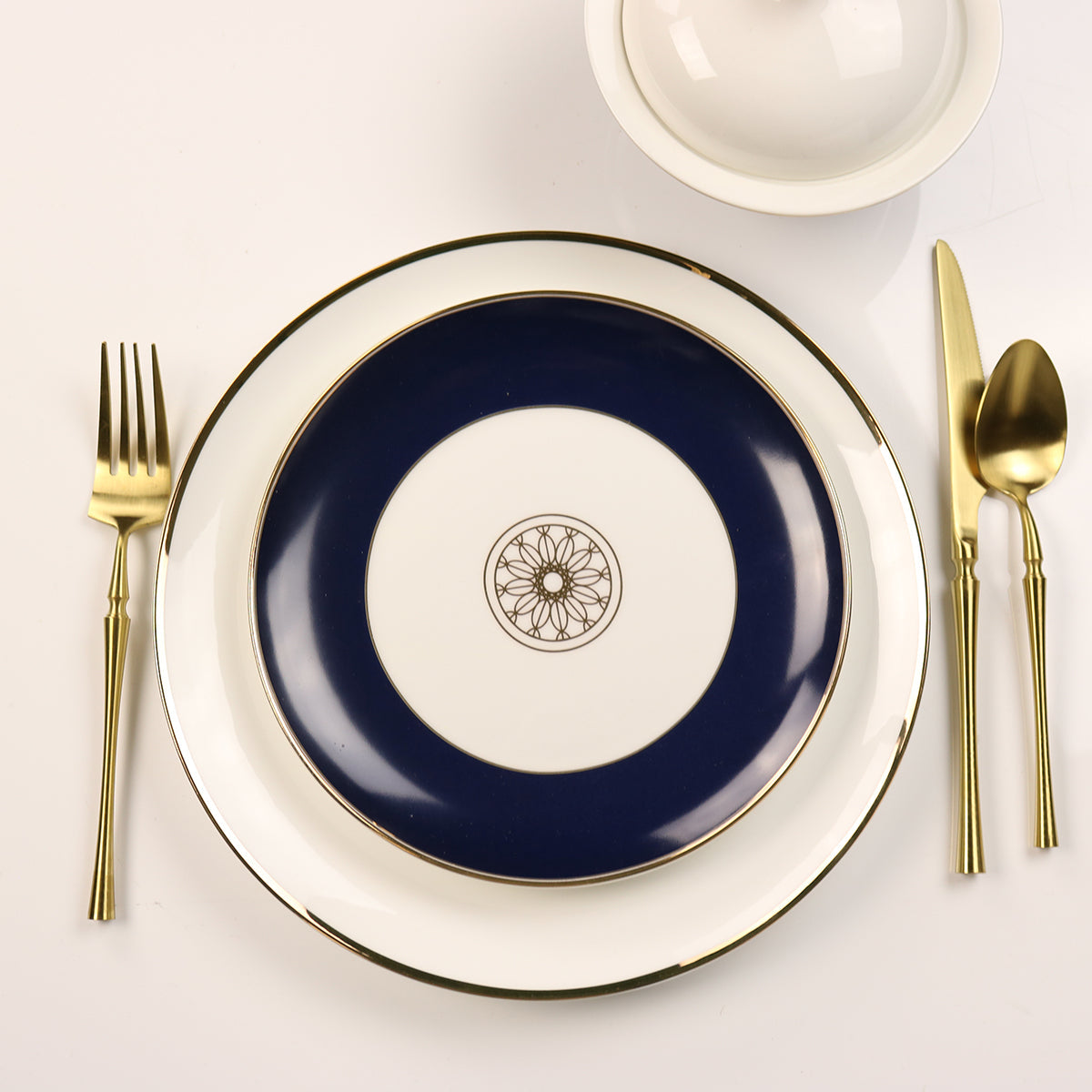 Sapphire Blue Jewel 8-inch Salad Plates, Set of Four
