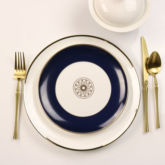 Sapphire Blue Jewel 8-inch Salad Plates, Set of Four