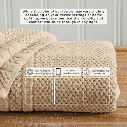 100% Cotton Checkered Jacquard Bath Towel Set – Giuliana Collection – view 61
