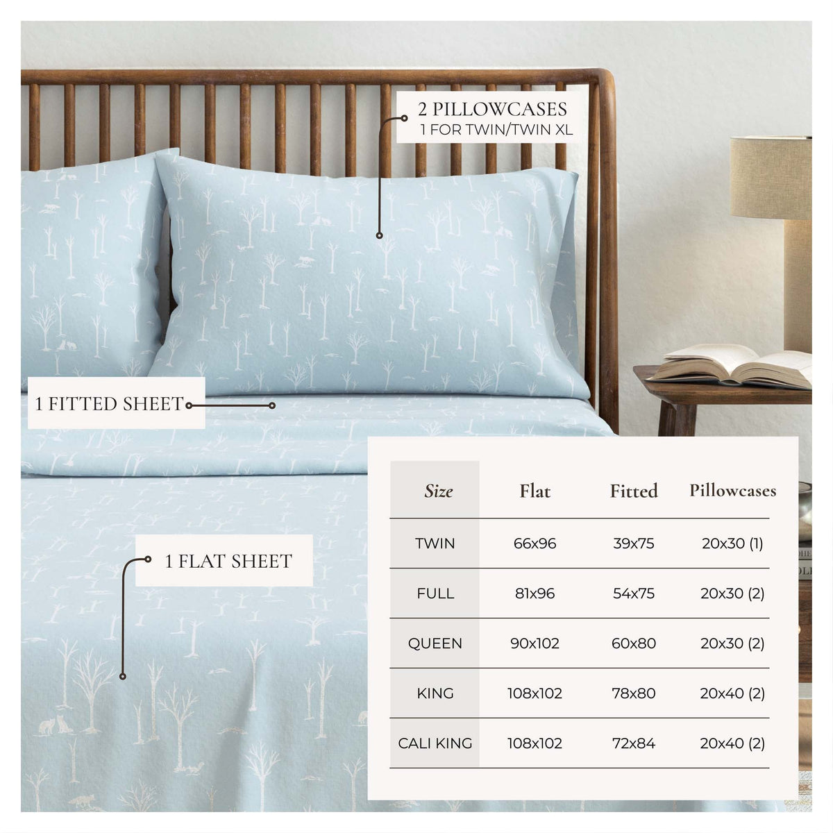 Turkish Cotton Flannel Sheet Set – Elevated Lodge Collection – view 9