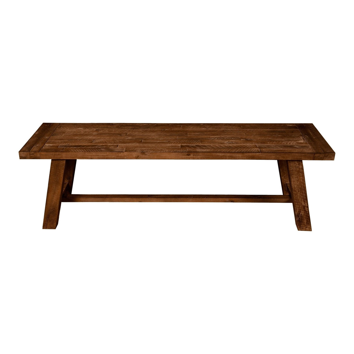 Newberry Solid Acacia Dining Bench in Medium Brown – view 2