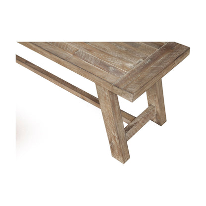 Newberry Solid Acacia Dining Bench in Weathered Natural – view 4