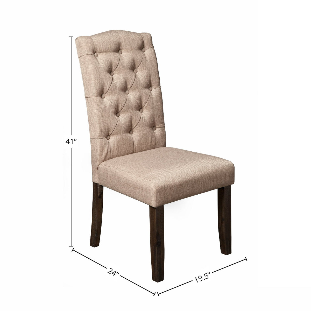 Newberry Button-Tufted Parson Chairs, Salvaged Grey, Set of 2 – view 4