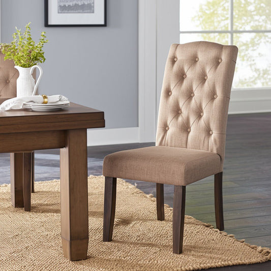 Acacia Wood Parson Chairs, Salvaged Grey