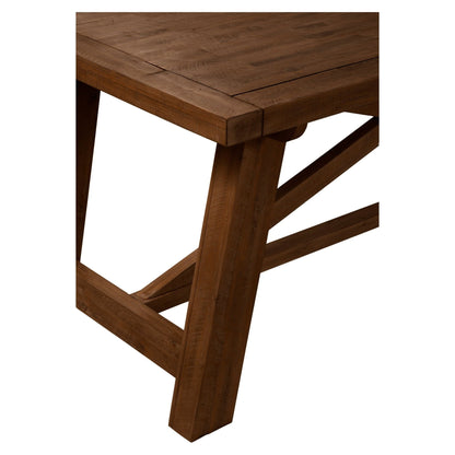 Newberry Extendable Acacia Rectangular Dining Table, Medium Brown – view 5