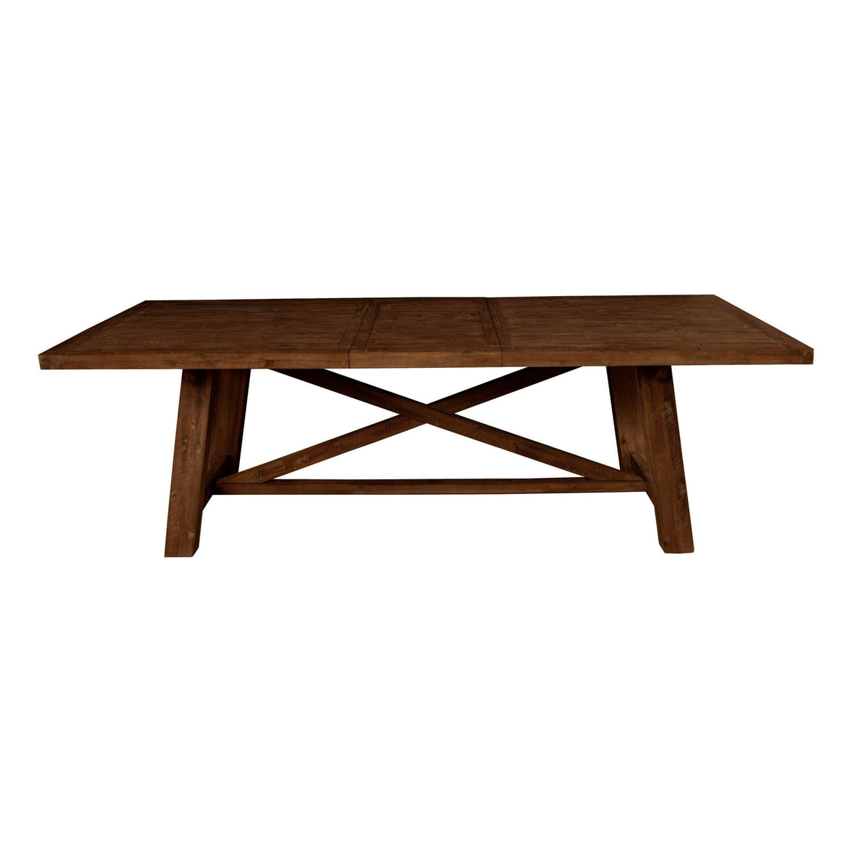 Newberry Extendable Acacia Rectangular Dining Table, Medium Brown – view 2