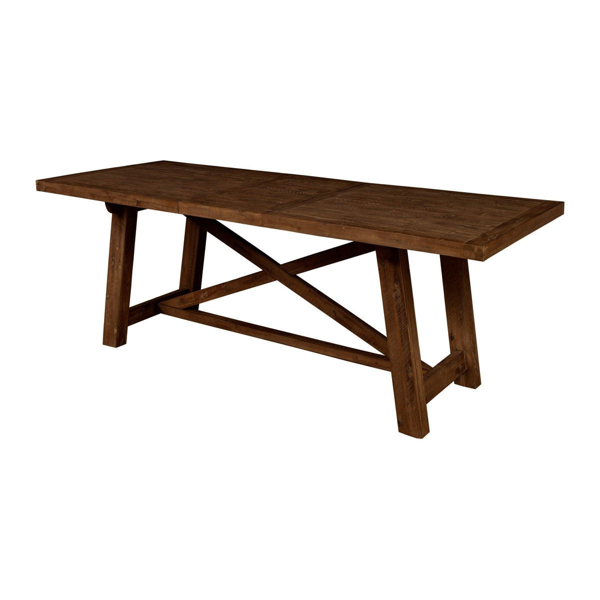Newberry Extendable Acacia Rectangular Dining Table, Medium Brown – view 3