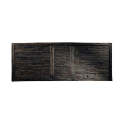 Newberry Extendable Acacia Rectangular Dining Table, Salvaged Grey – view 3