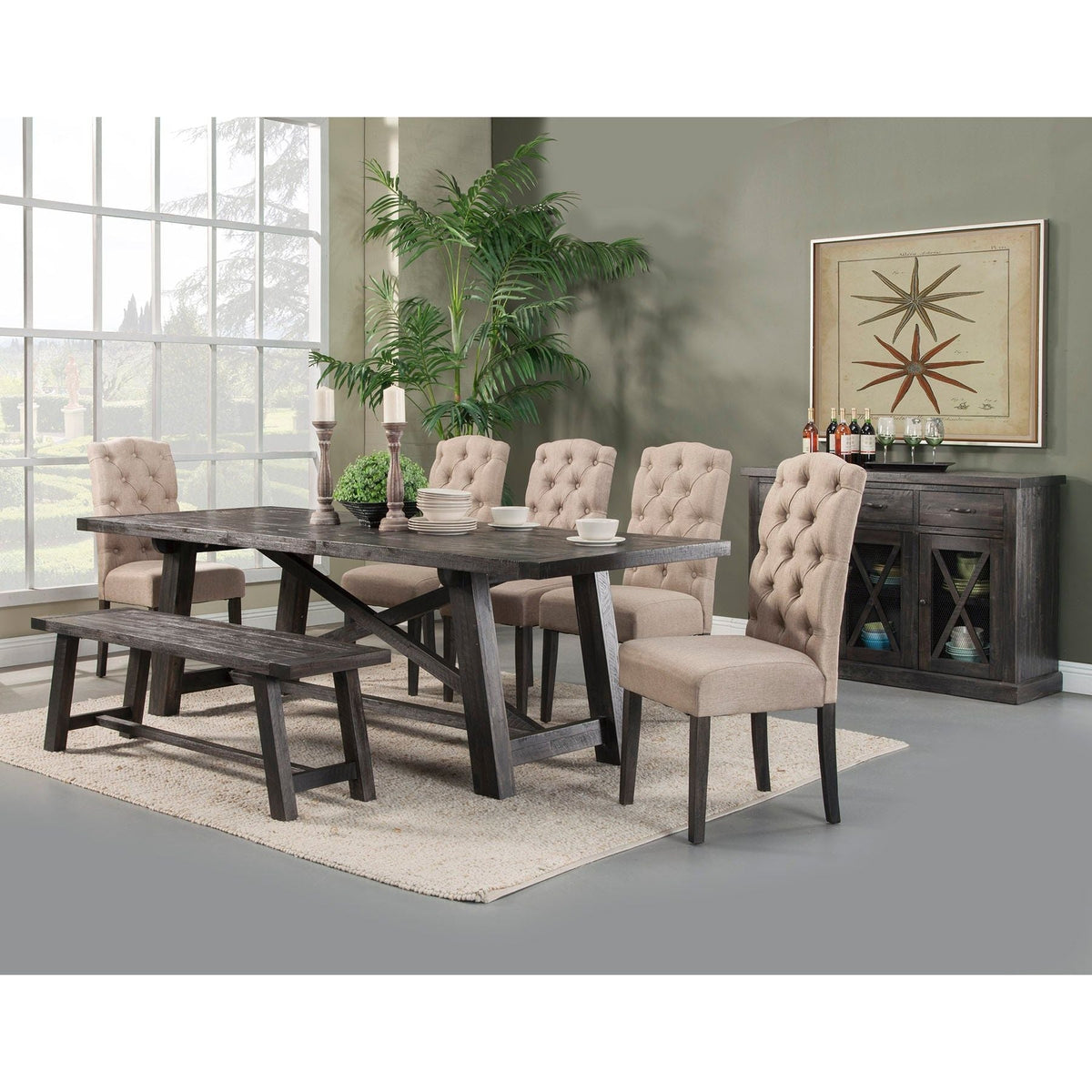 Solid Acacia Wood Newberry Rectangular Dining Table