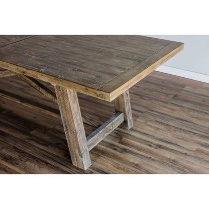 Newberry Extendable Acacia Rectangular Dining Table, Weathered Natural – view 6