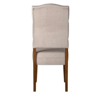Newberry Button-Tufted Parson Side Chairs, Medium Brown, Set of 2 – view 4