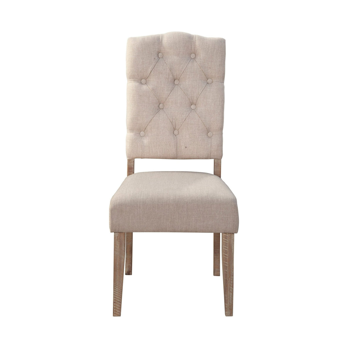 Newberry Button-Tufted Parson Side Chairs, Weathered Natural, Set of 2 – view 2