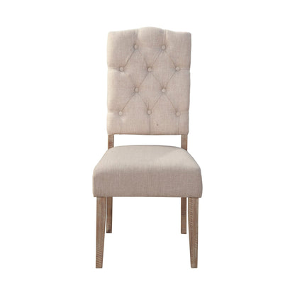 Newberry Button-Tufted Parson Side Chairs, Weathered Natural, Set of 2 – view 2