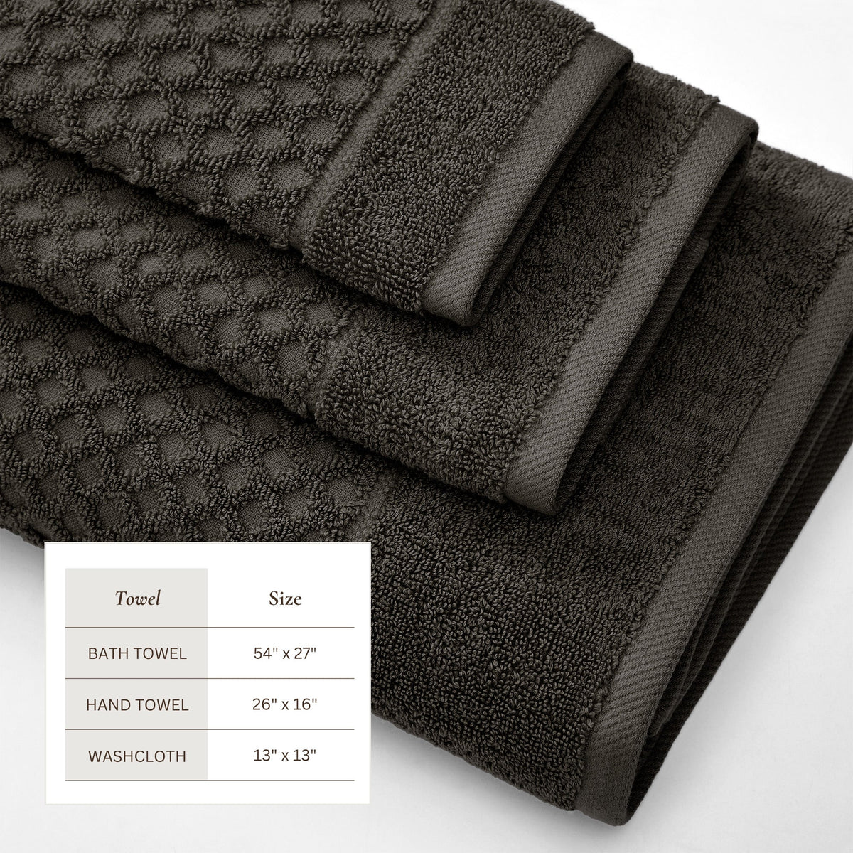 Cotton Diamond Waffle Weave Bath Towel Set – Grayson Collection – view 179