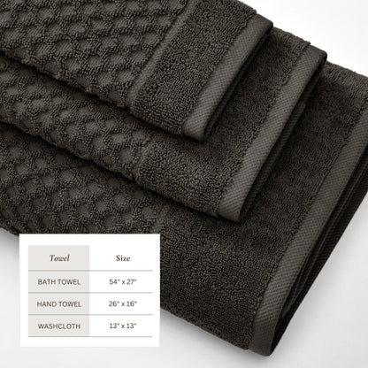Cotton Diamond Waffle Weave Bath Towel Set – Grayson Collection – view 179
