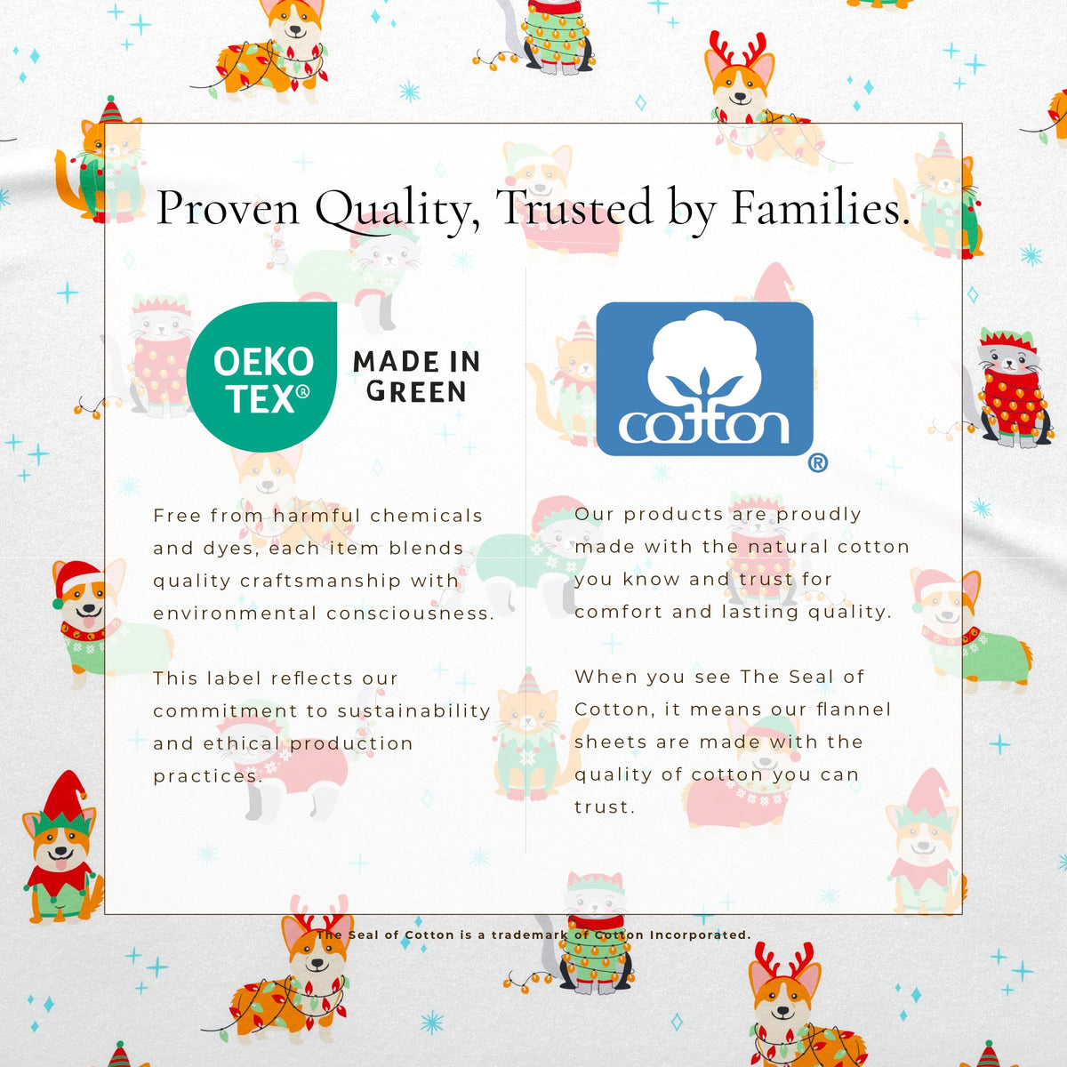 Turkish Cotton Christmas Flannel Sheets – Whittaker Holiday Prints – view 43