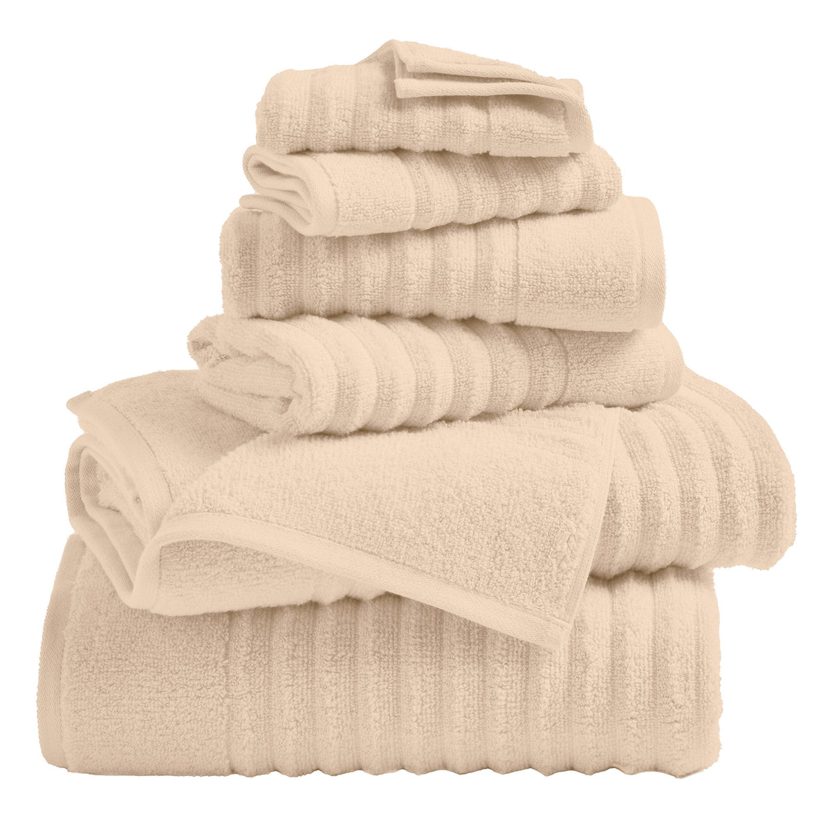 Karina Collection Luxury Combed Cotton Ribbed Bath Towel Set – view 25