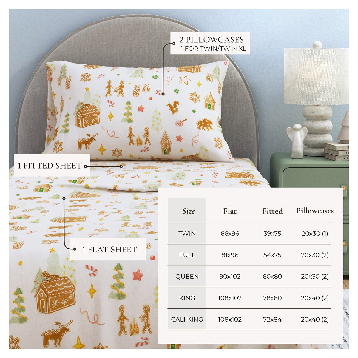 Kids' Christmas Turkish Cotton Flannel Sheet Set – view 9