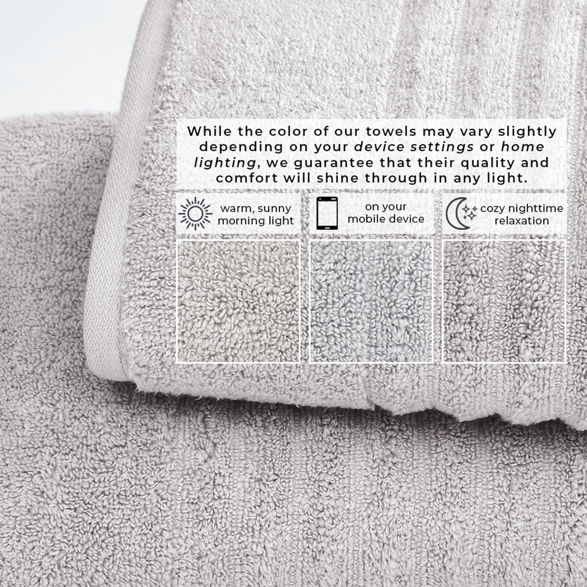 Karina Collection Luxury Combed Cotton Ribbed Bath Towel Set – view 101