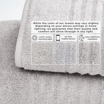 Karina Collection Luxury Combed Cotton Ribbed Bath Towel Set – view 101