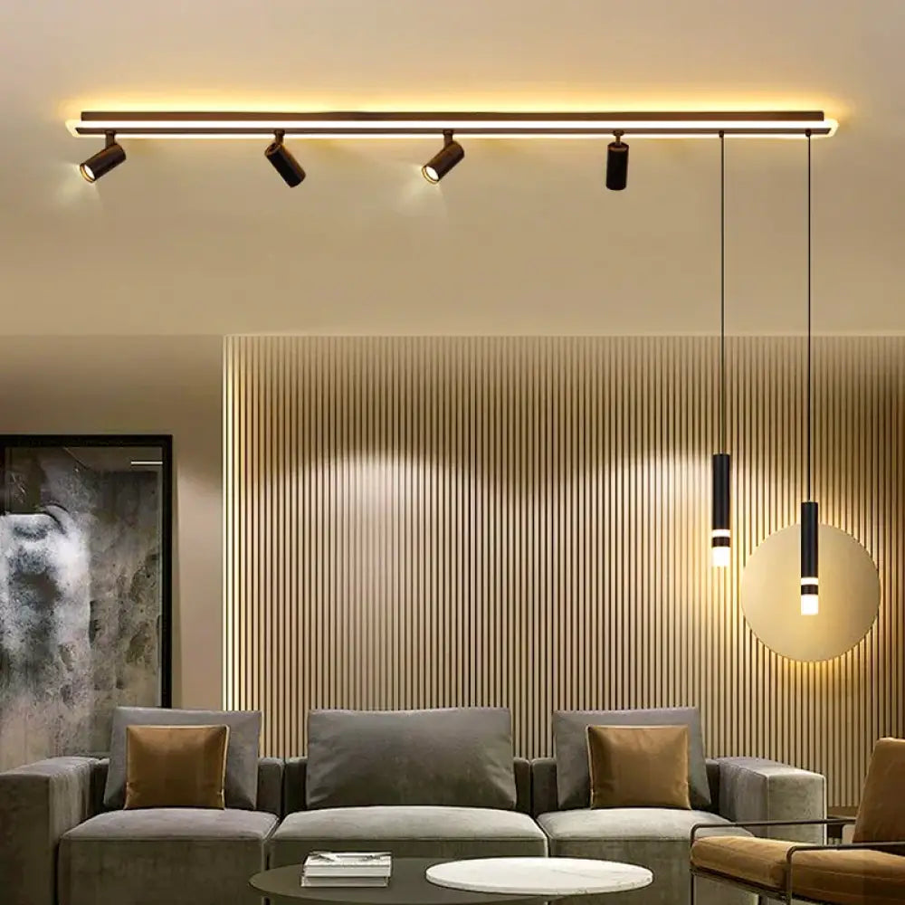 Nordic Linear Spotlight Pendant Light for Dining Room and Kitchen – view 7