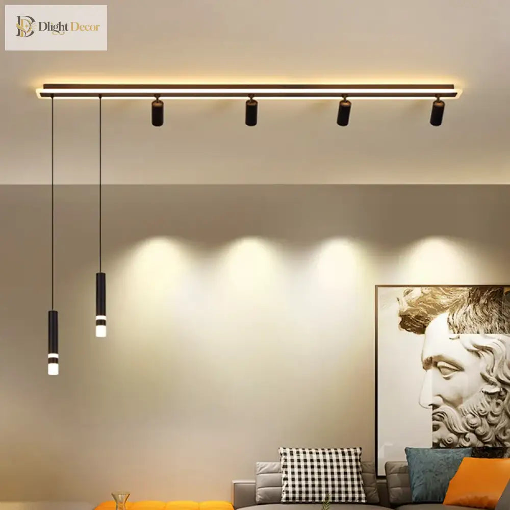 Nordic Linear Spotlight Pendant Light for Dining Room and Kitchen – view 2