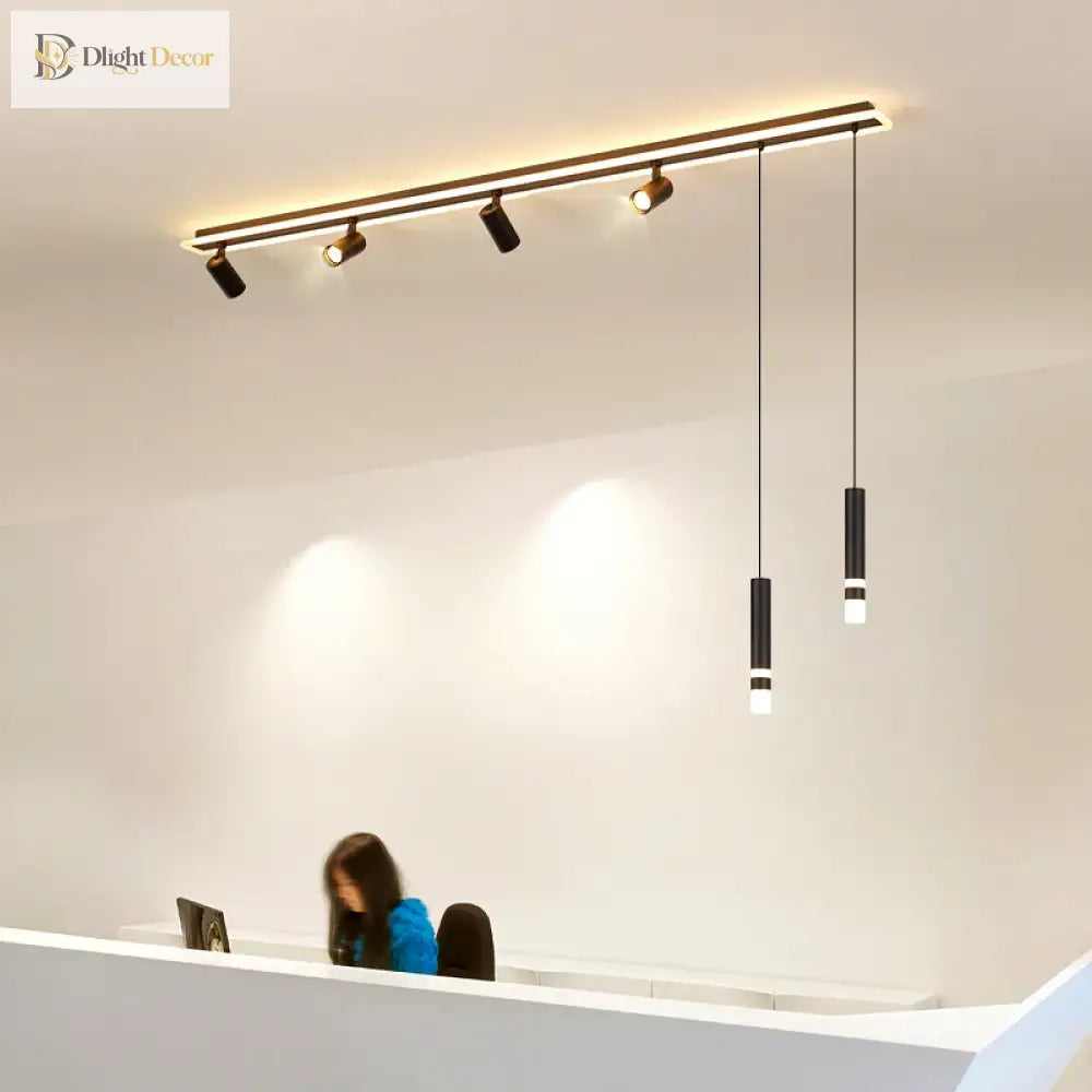 Nordic Linear Spotlight Pendant Light for Dining Room and Kitchen – view 3