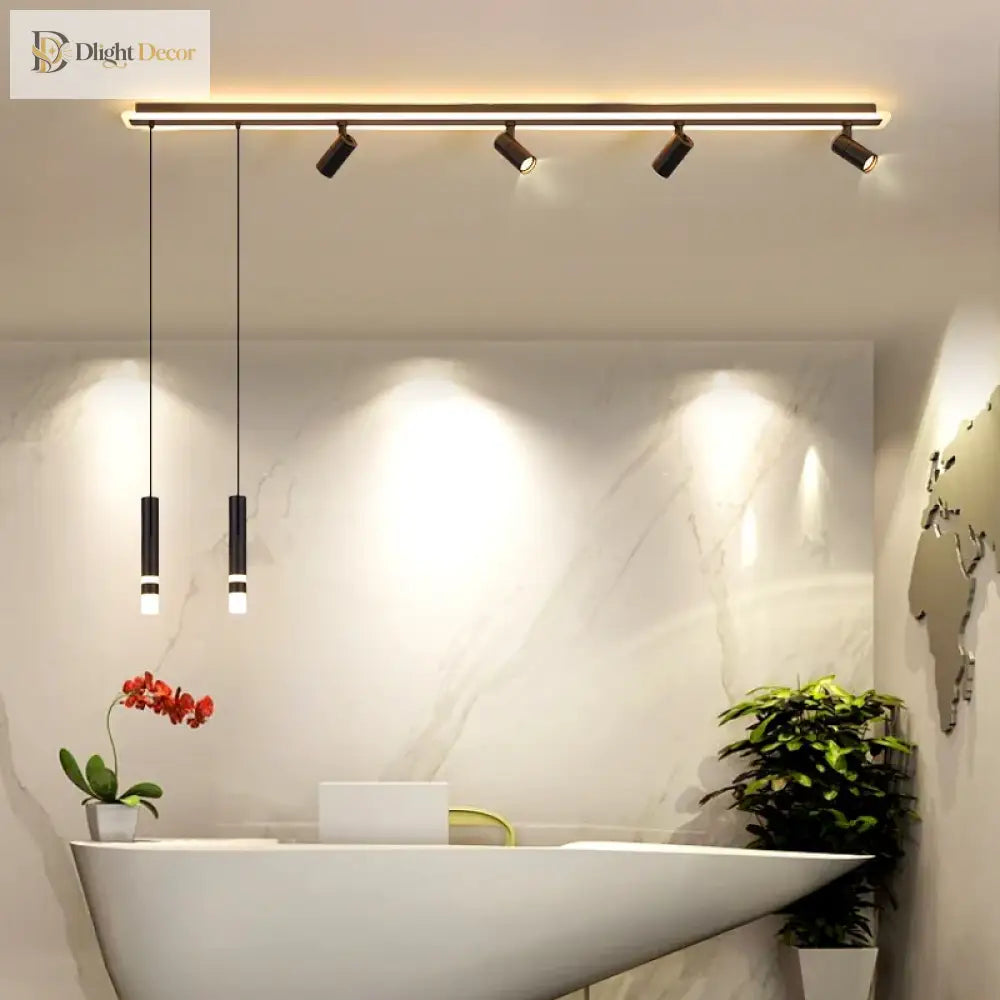 Nordic Linear Spotlight Pendant Light for Dining Room and Kitchen – view 4