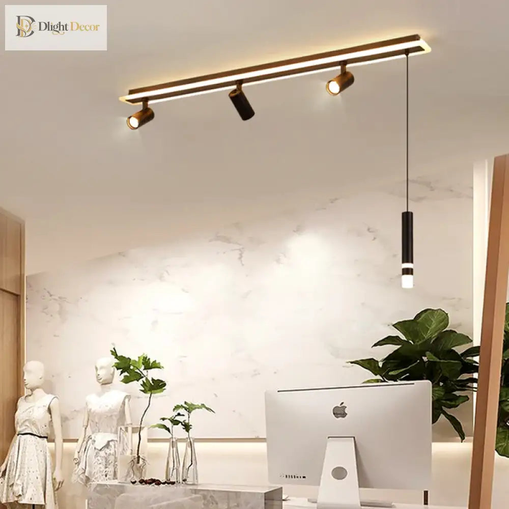 Nordic Linear Spotlight Pendant Light for Dining Room and Kitchen – view 6