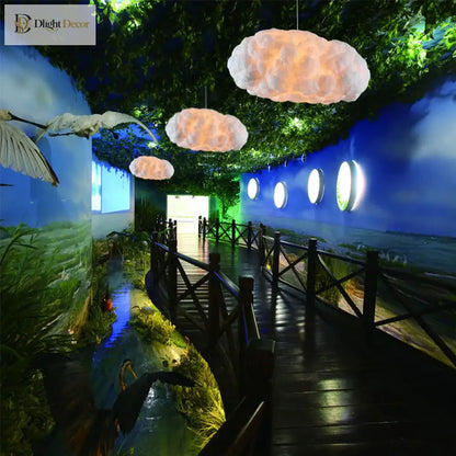 Nordic Silk Cloud Pendant Light for Living Room and Lobby – view 5
