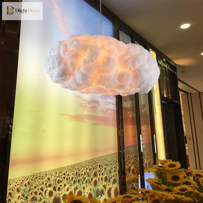 Nordic Silk Cloud Pendant Light for Living Room and Lobby – view 2