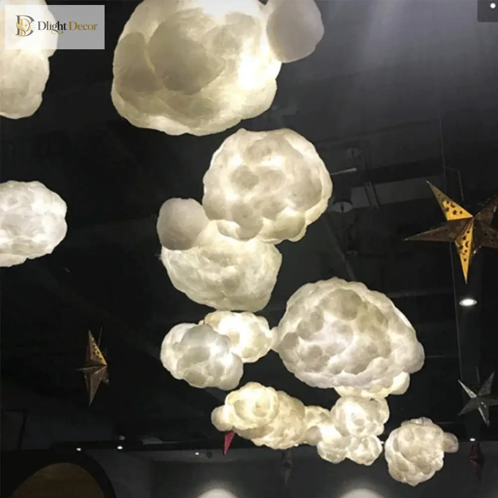 Nordic Silk Cloud Pendant Light for Living Room and Lobby – view 4