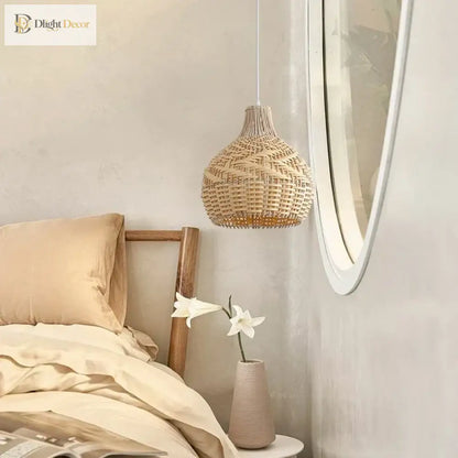 Nordic Gyro Rattan Pendant Light for Kitchen Island, E27 – view 5