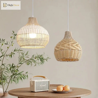 Nordic Gyro Rattan Pendant Light for Kitchen Island, E27 – view 6