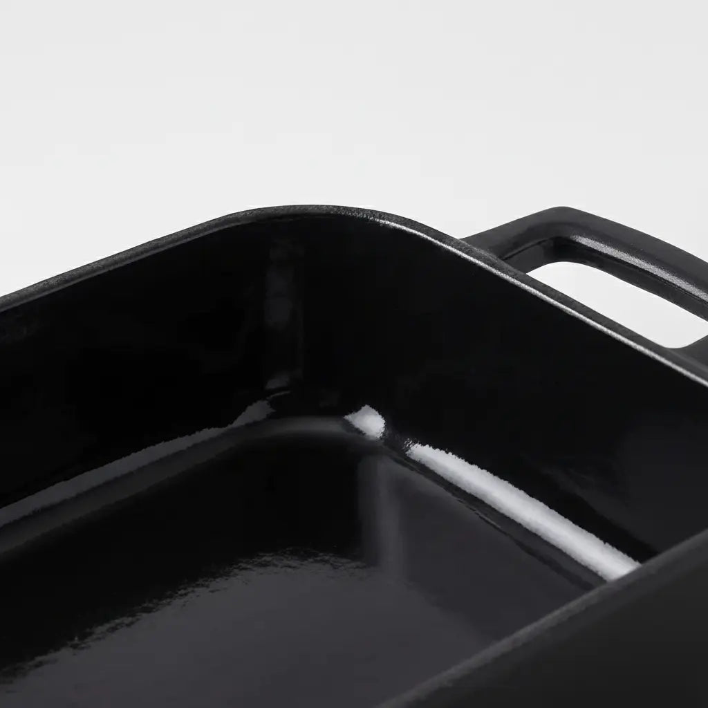 12 x 8 Inch Enameled Cast Iron Roasting Pan with Handles – view 5