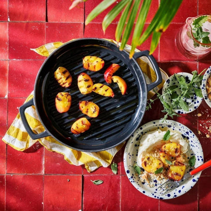 11-Inch Enameled Cast Iron Grill Pan with Raised Ridges – view 2