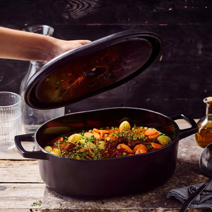 6-Quart Enameled Cast Iron Oval Dutch Oven with Lid – view 3