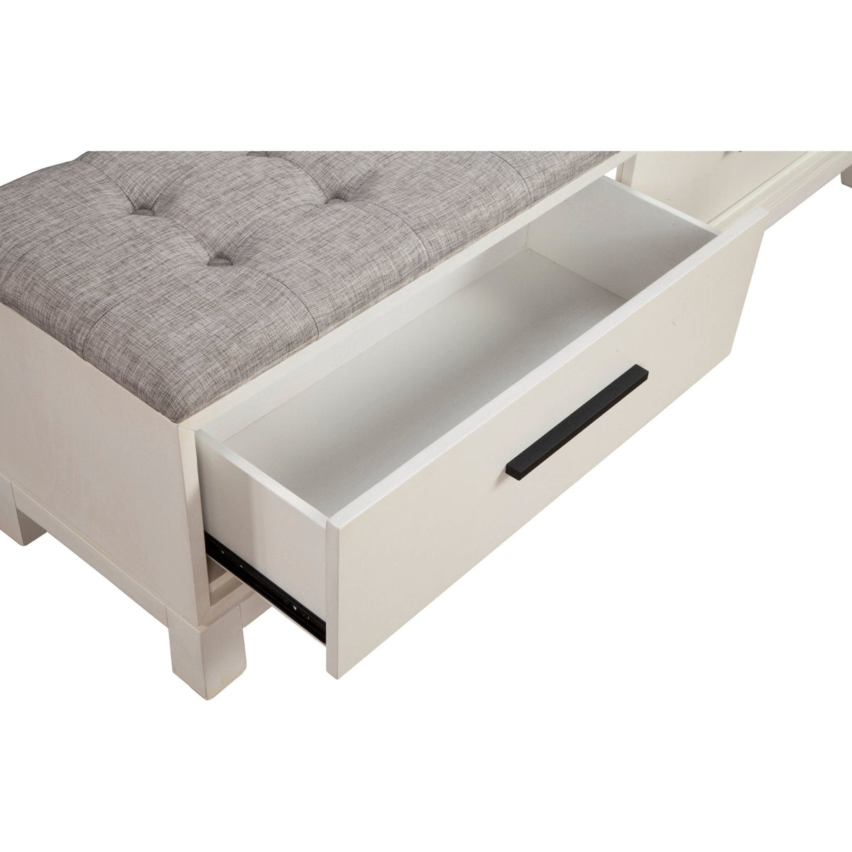 Nova Storage Bench with Two Drawers and Bronze Hardware – view 13