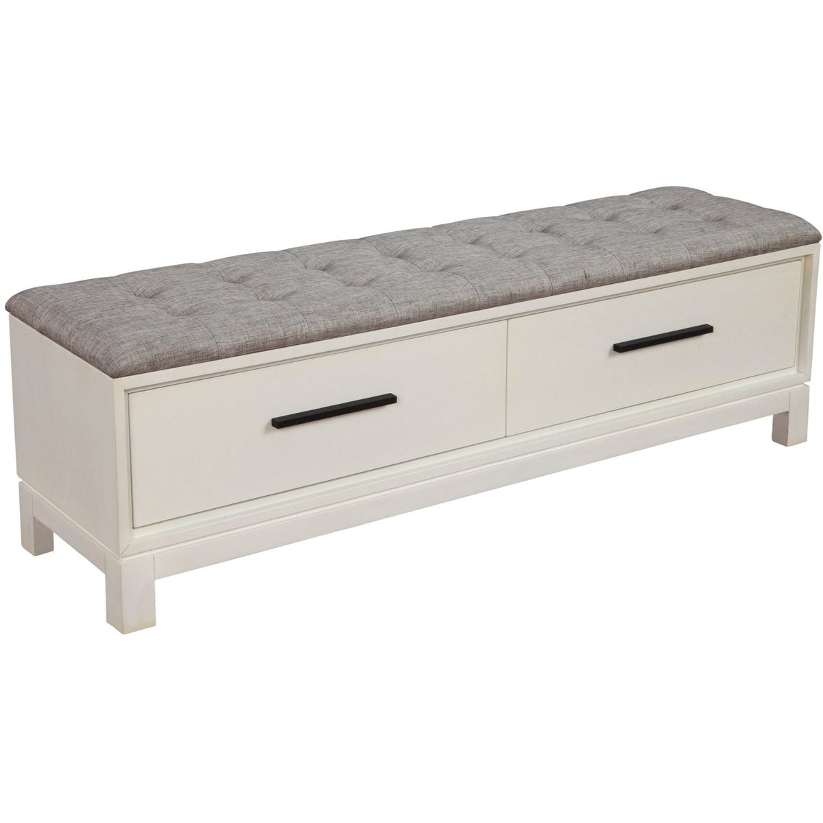 Nova Storage Bench with Two Drawers and Bronze Hardware – view 10