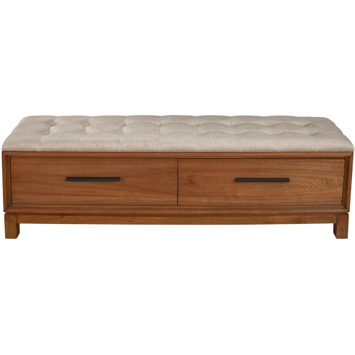 Nova Storage Bench with Two Drawers and Bronze Hardware – view 4