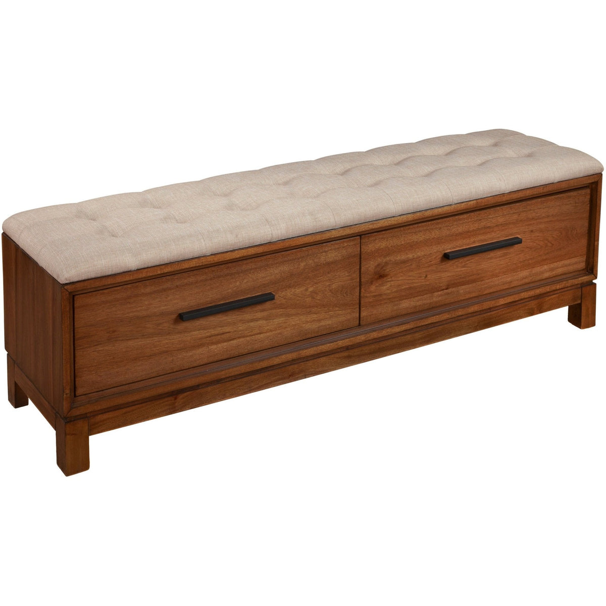 Nova Storage Bench with Two Drawers and Bronze Hardware – view 5