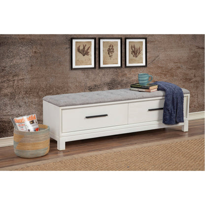 Nova Storage Bench with Two Drawers and Bronze Hardware – view 17