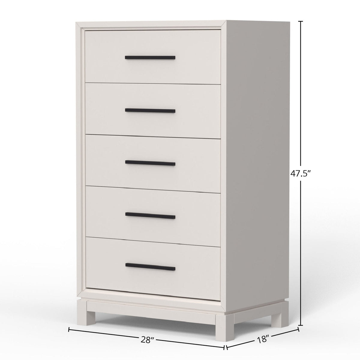 Nova 5-Drawer Chest with Bronze Hardware and Dovetail Drawers – view 12