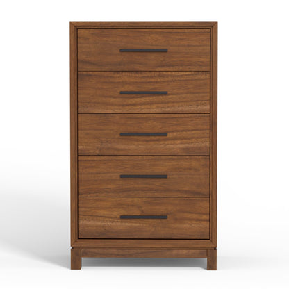Nova 5-Drawer Chest with Bronze Hardware and Dovetail Drawers – view 2