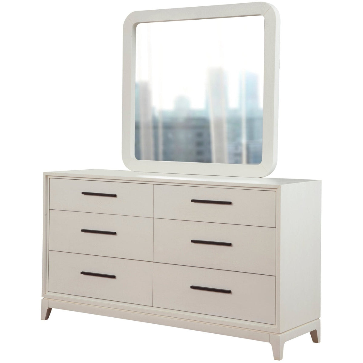 Nova 6-Drawer Dresser and Mirror Set with Bronze Hardware – view 2